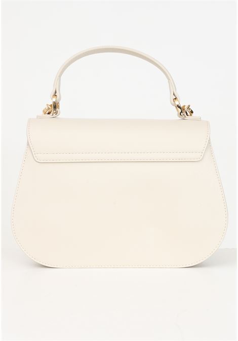 Ivory women's handbag with decorative chain loop with hearts and logo LOVE MOSCHINO | JC4038PP1LLF0110